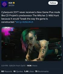 Cyberpunk New Game Plus